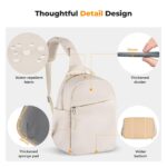 Camera Sling Bag Small Camera Crossbody Shoulder Backpack DSLR/SLR/Mirrorless Camera Compact Case Photography Bags 5L - Urban Wander 08 (Beige)