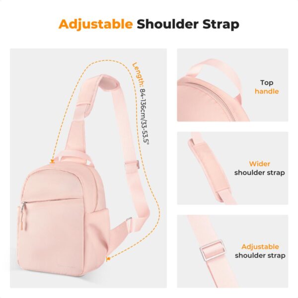 Camera Sling Bag Small Camera Crossbody Shoulder Backpack DSLR/SLR/Mirrorless Camera Compact Case Photography Bags 5L - Urban Wander 08 (Pink)