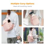 Camera Sling Bag Small Camera Crossbody Shoulder Backpack DSLR/SLR/Mirrorless Camera Compact Case Photography Bags 5L - Urban Wander 08 (Pink)