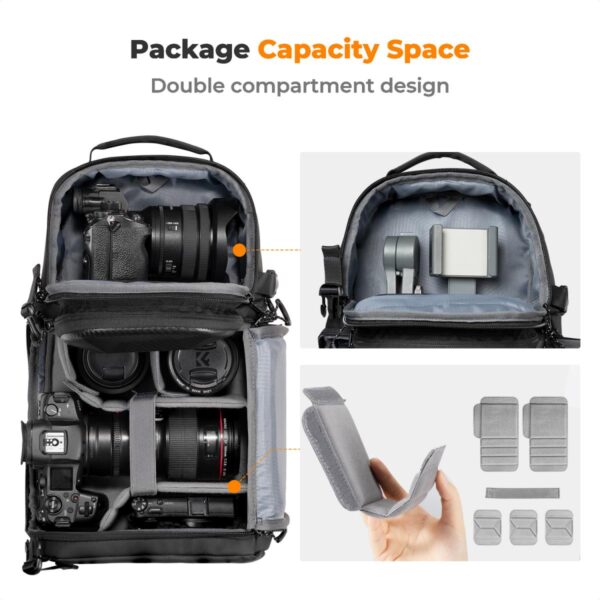 Camera Sling Bag Crossbody Bag Hardshell Camera Shoulder Backpack DSLR / SLR / Mirrorless Camera Case Photography Bags for Photographer