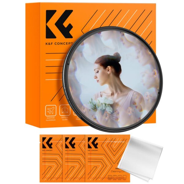 82mm Kaleidoscope Filter Special Effects Filter with 3pcs Vacuum Cleaning Cloths Nano B Series