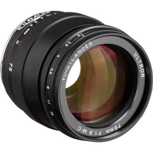 Voigtlander Ultron 75mm f/1.9 Lens (Multicoated, Matte Black)