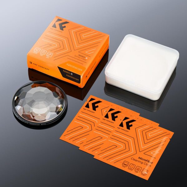 82mm Kaleidoscope Filter Special Effects Filter with 3pcs Vacuum Cleaning Cloths Nano B Series