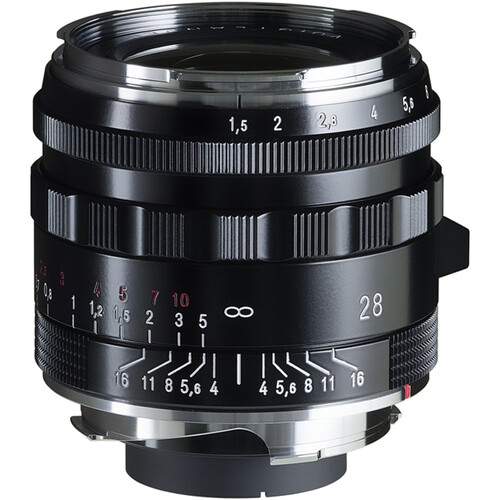 Voigtlander Nokton 28mm f/1.5 Vintage Aspherical Type II VM Lens For Leica M (Black)