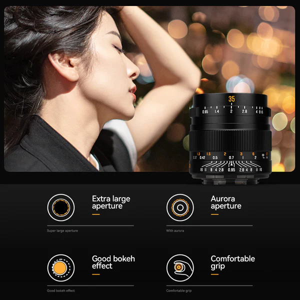 35mm F0.95 APS-C Night God Portrait Star Manual Fixed Focus Lens Suitable For Panasonic/Olympus MFT Mount