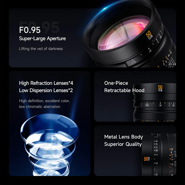 50mm F0.95 APS-C Night God Portrait Star Manual Fixed Focus Lens Suitable For Fuji X-Mount