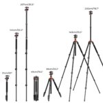 78"/2m Overhead Aluminum DSLR Tripod Compact Portable Vlog Tripod Monopod 22lbs/10kg Load with Rotatable 360° Center Column K234A7+BH-28L (S210)