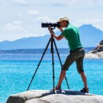 78"/2m Overhead Aluminum DSLR Tripod Compact Portable Vlog Tripod Monopod 22lbs/10kg Load with Rotatable 360° Center Column K234A7+BH-28L (S210)
