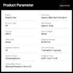 Brightin Star 50mm F0.95 APS-C Night God Portrait Star Manual Fixed Focus Lens Suitable For Panasonic/Olympus MFT Mount