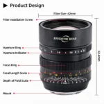 Brightin Star 50mm F0.95 Full Frame Large Aperture Camera Lens For Canon RF Mount