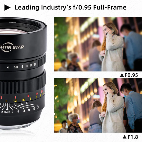 Brightin Star 50mm F0.95 Full Frame Large Aperture Camera Lens For Canon RF Mount
