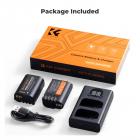 K&F Concept dmw blk22 battery charger set with LCD Screen for Panasonic Lumix