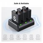K&F Concept baterai charger dji osmo ation 5 Pro 3 pack