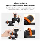 K&F Concept geared tripod head kamer 360 derajat 6kg makro
