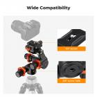 K&F Concept geared tripod head kamer 360 derajat 6kg makro