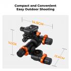 K&F Concept geared tripod head kamer 360 derajat 6kg makro