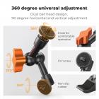 K&F Concept magic arm 6 inci super clamp monitor lampu kamera