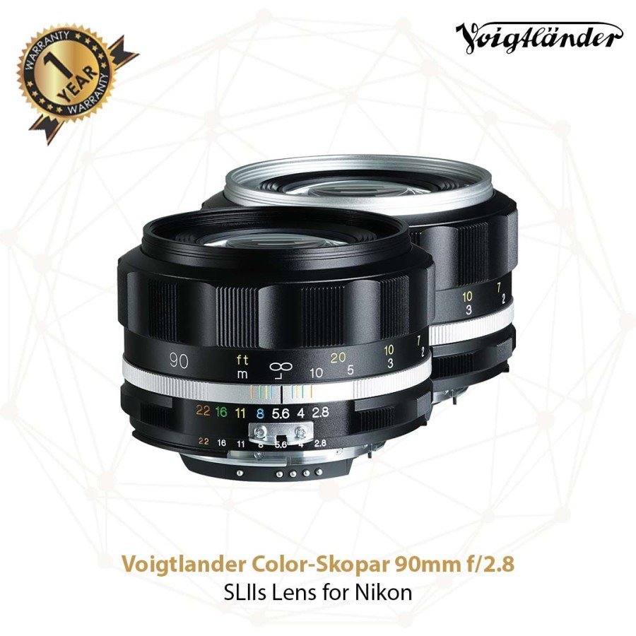 Voigtlander Lens 90mm f2.8 SL-II S AIS APO-Skopar for Nikon AIS - (Silver - Black)(DISCONTINUED) - Gambar 2