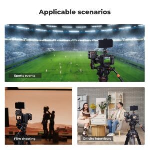 K&F Concept 17.6lbs/8KG Load Capacity Fluid Head Tripod Camera Tripod Maximum Height 75.2"/1.91m Video Tripod VA3+BV10