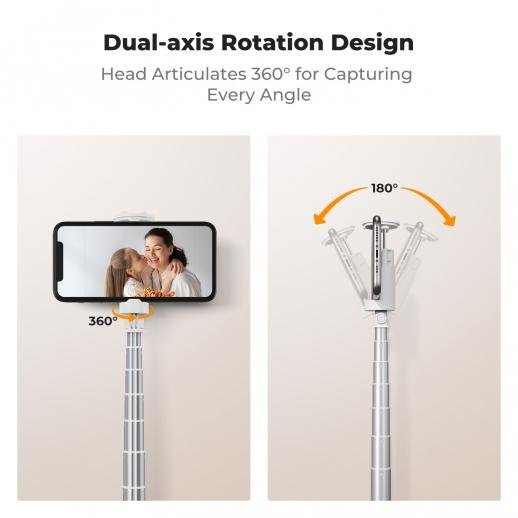 K&F Concept Self Open Selfie Stick - Selfie Stick Tripod with Rechargeable Bluetooth Remote Control - Gambar 4