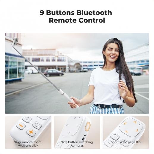 K&F Concept Self Open Selfie Stick - Selfie Stick Tripod with Rechargeable Bluetooth Remote Control - Gambar 5