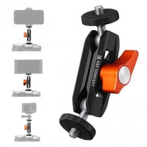 K&F Concept Dual Ball Heads Magic Arm, Articulating Mini Magic Arm with 1/4"-20 Screw