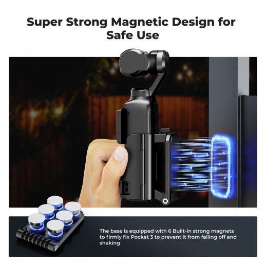 Magnetic Mount For DJI Osmo Pocket 3 - Gambar 4