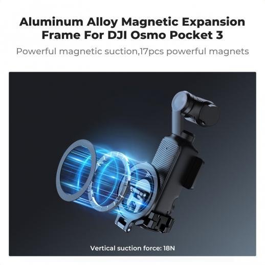 Pocket 3 Aluminum Alloy Magnetic Expansion Frame - Gambar 3