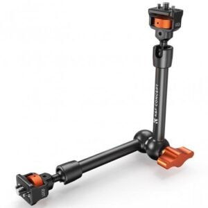 K&F Concept 11" Magic Arm Camera Mount with Dual 360° Ball Heads | 1/4" Screw Articulating Friction Arm for Camera Monitor, LED Light & Camera Rig