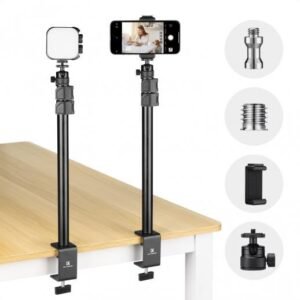 K&F Concept 37- 90cm C-Clamp Desktop Stand (2-Pack) Adjustable Camera & Phone