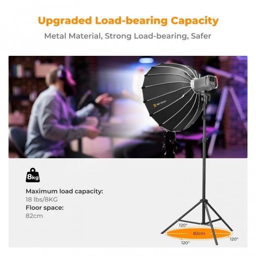 K&F Concept Light Stand for Photography 9.1ft/2.8M Portable Extendable Photo Video Tripod Stand - Gambar 7