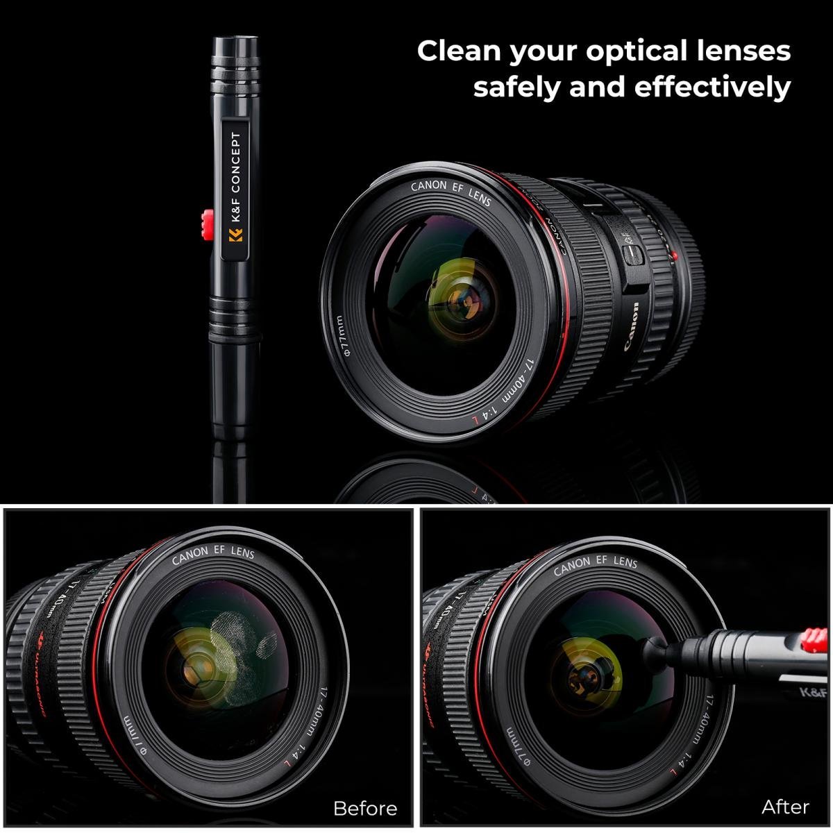 Lens Cleaning Pen, Double-sided Carbon Head, K&F Concept, with K&F Concept Color Box - Gambar 4