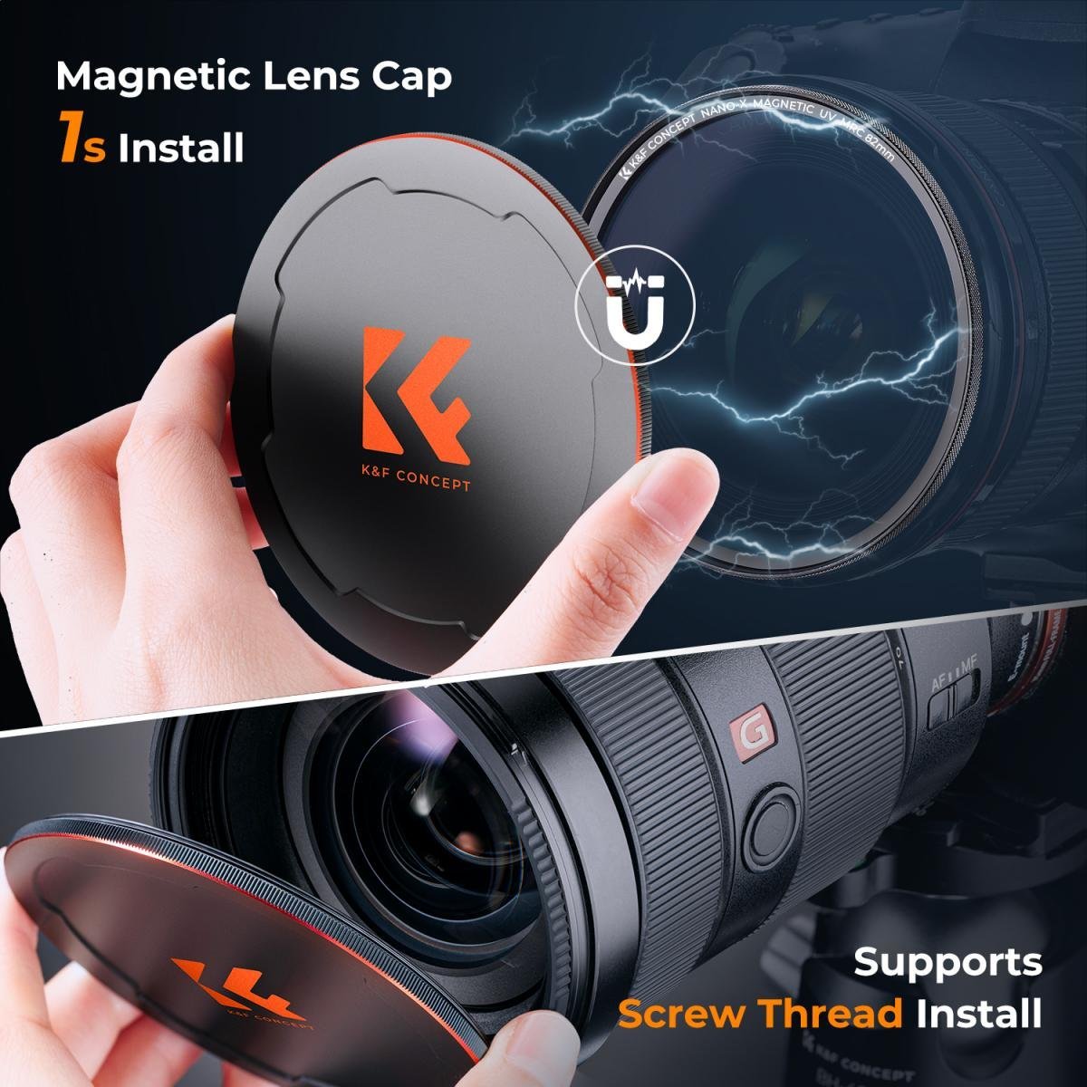 Magnetic MCUV Filter,HD Waterproof Scratch-Resistant Anti-Reflection Green Film with Magnetic Metal Cover Nano-Xcel series - Gambar 5