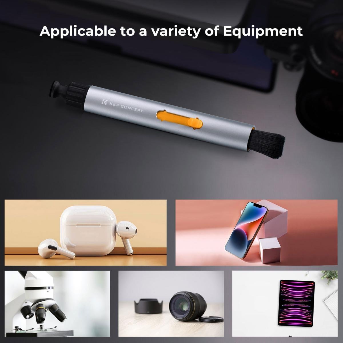 K&F Concept Multifunctional Lens Cleaning Pen, Replaceable Pen Tip - Gambar 4