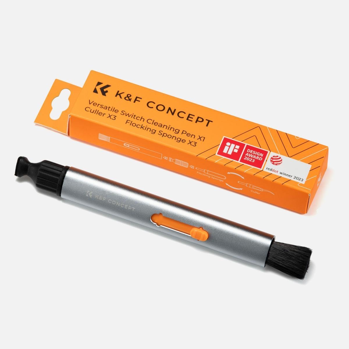 K&F Concept Multifunctional Lens Cleaning Pen, Replaceable Pen Tip - Gambar 3