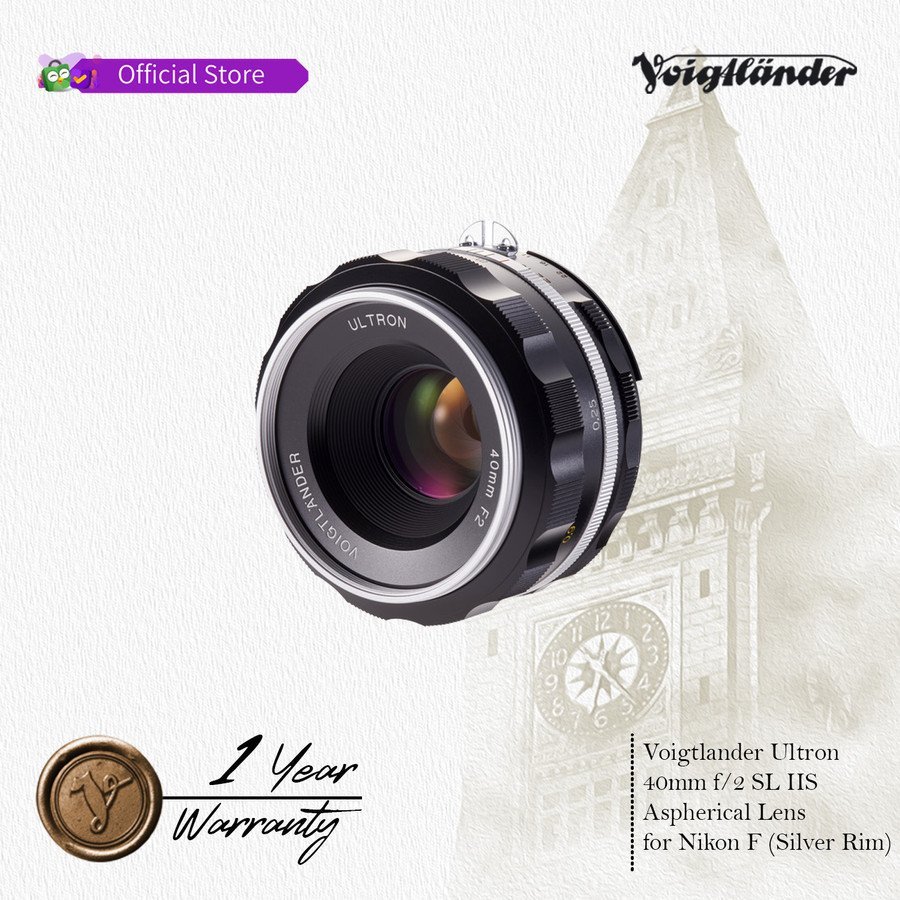 Voigtlander Lens 40mm f2.0 SL-II S AIS Ultron for Nikon AIS - BLACK - Gambar 2