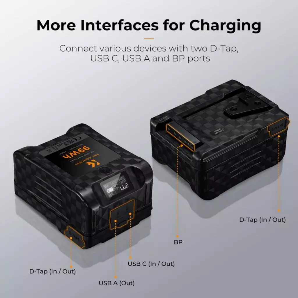 K&F Concept Battery V-Mount 99Wh 6700mAh 14.8V - Gambar 3