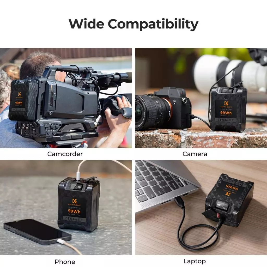 K&F Concept Battery V-Mount 99Wh 6700mAh 14.8V - Gambar 4