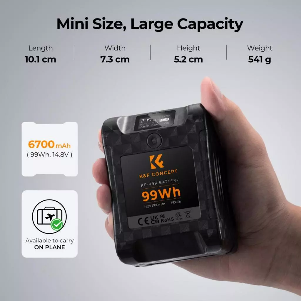 K&F Concept Battery V-Mount 99Wh 6700mAh 14.8V - Gambar 6