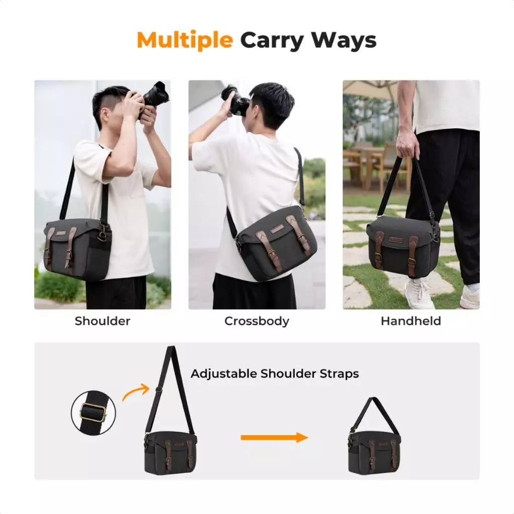 K&F Concept Sling Camera Bag 10L, Women and Men - Sling Bag - Camera Bag - Gambar 6