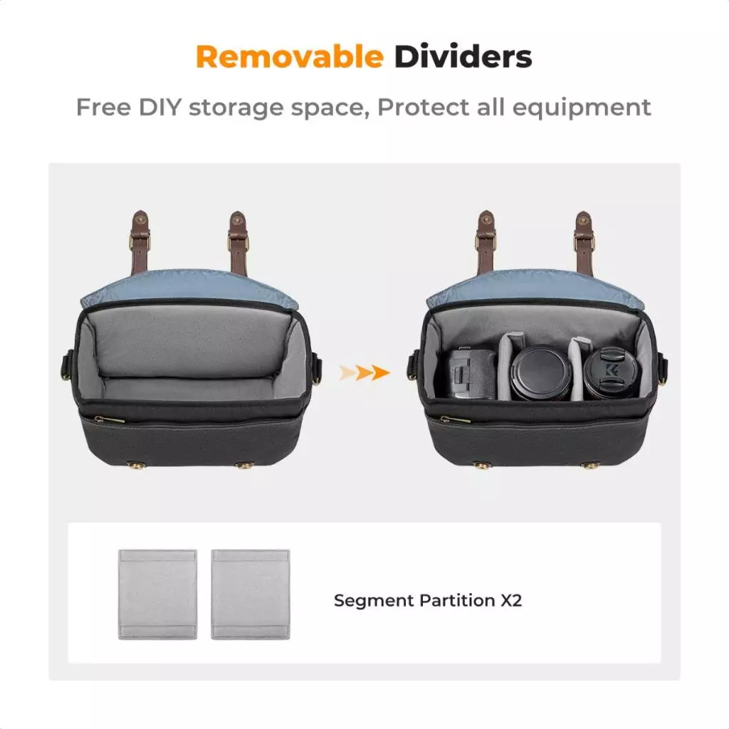 K&F Concept Sling Camera Bag 10L, Women and Men - Sling Bag - Camera Bag - Gambar 7